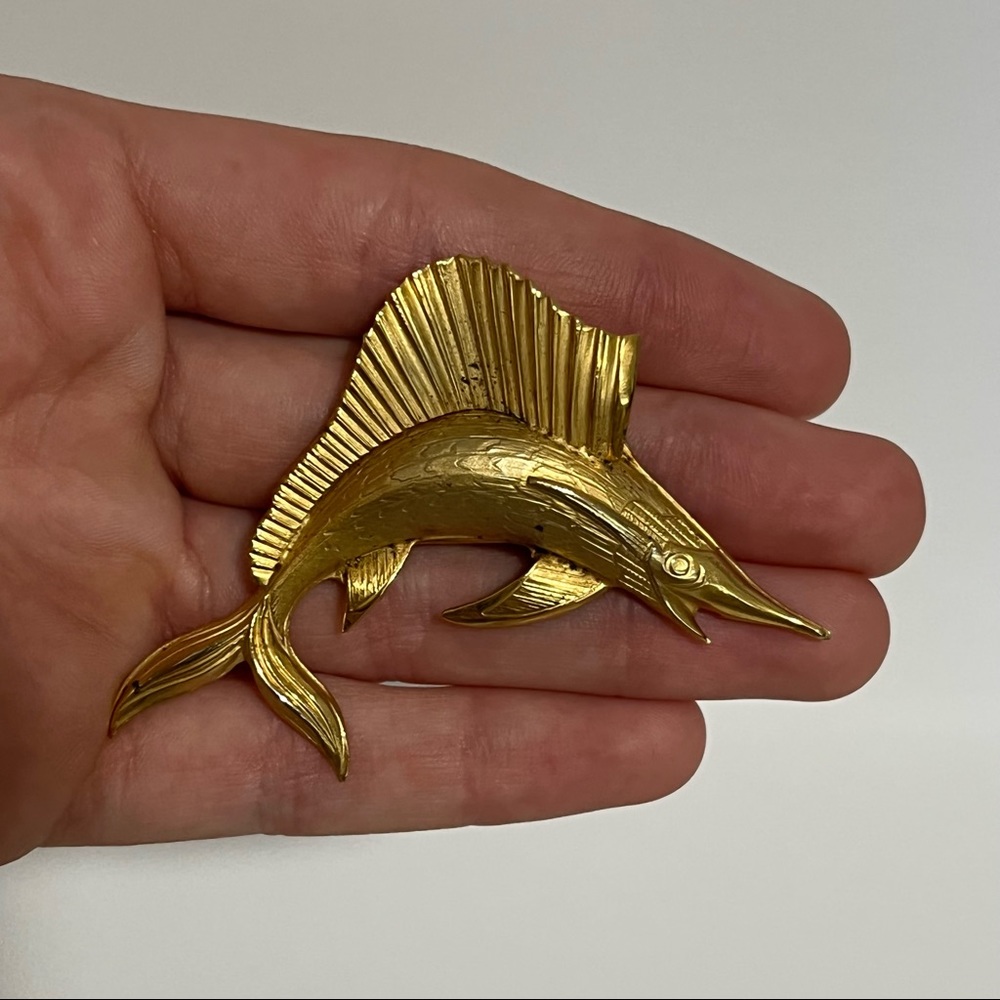 Giovann 1960’s sailfish vintage brooch - Picture 2 of 7